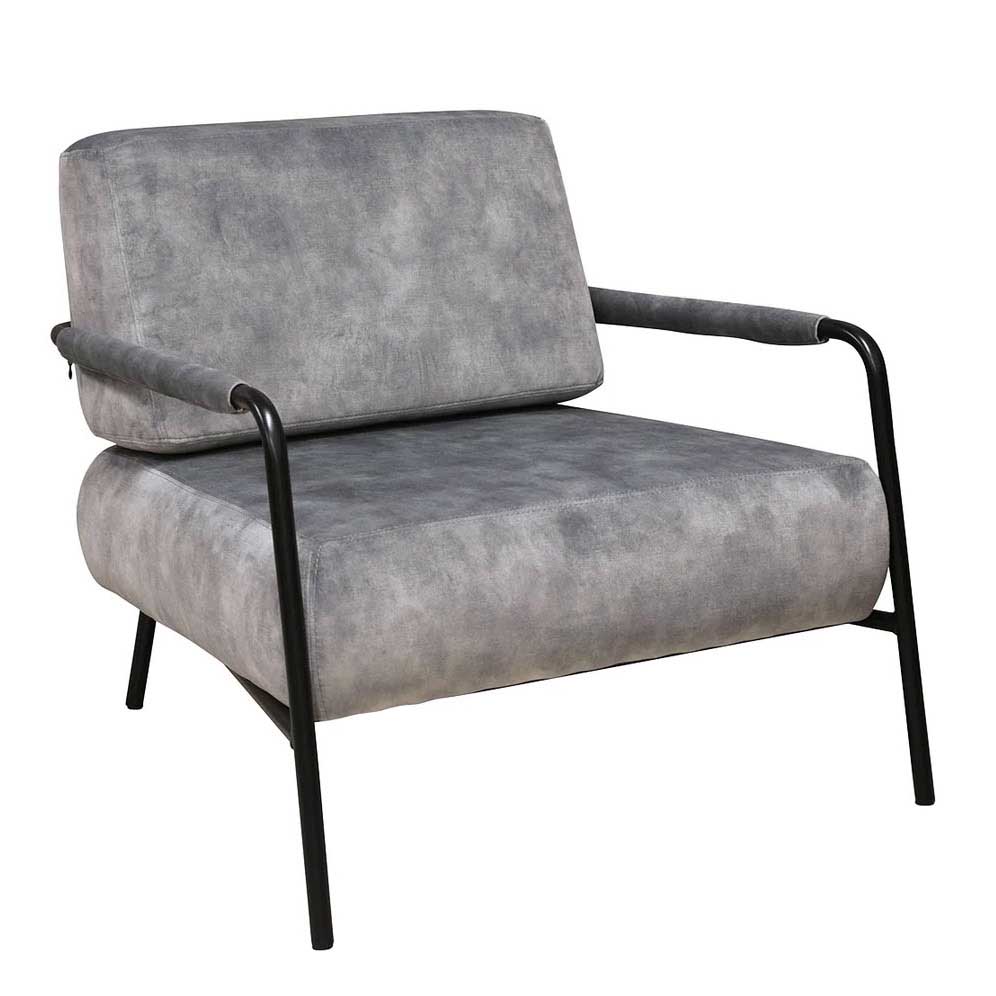 Pure Sinclair Velvet Chair - Steel Grey / Black Legs